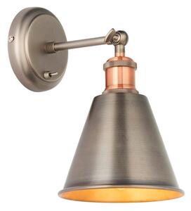 Endon 92866 - Aplică spot de perete HAL 1xE27/10W/230V crom mat/cupru