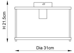 Endon 96150 - Plafonieră HOPTON 1 x E27, 10 W, 230 V, crom lucios