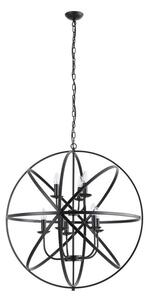 Searchlight 2478-8BK - Lustră pe lanț ORBIT, 8xE14/60W/230V, neagră
