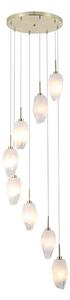 Searchlight 23147-8SB - Candelabru suspendat cu cablu ROCKY, 8xG9/33W/230V