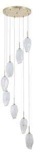 Searchlight 23147-8SB - Candelabru suspendat cu cablu ROCKY, 8xG9/33W/230V