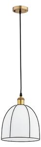 Lustră DAVE pe cablu, 1xE27/15W/230V, auriu/negru