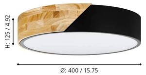 Eglo 99388 - Plafonieră GRIMALDINO 2xE27/28W/230V