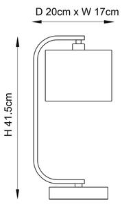 Endon 57917 - Lampă de masă reglabilă CANNING 1xE14/40W/230V crom lucios/alb