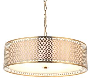 Endon 101569 - Candelabru CORDERO pe lanț, 3xE27/10W/230V, auriu