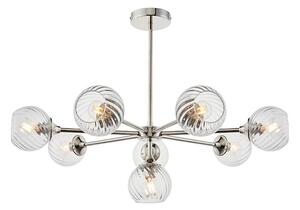 Endon 104051 - Lustru pe tijă ALLEGRA 8xE14/7W/230V crom lucios