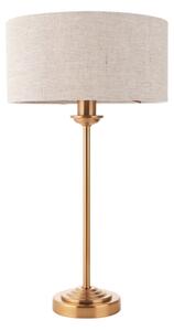 Endon 110728 - Lampă de masă HIGHCLERE, 1xE14/7W/230V, bej/alamă
