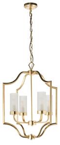 Endon 81914 - Candelabru EDREA suspendat pe lanț, 4xE14/6W/230V, alamă