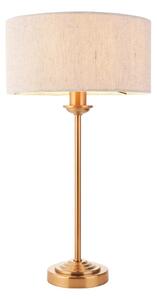 Endon 110728 - Lampă de masă HIGHCLERE, 1xE14/7W/230V, bej/alamă
