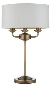 Endon 98932 - Lampă de masă HIGHCLERE 3xE14/18W/230V, alb/alamă, diametru 32 cm