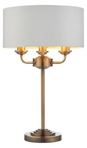Endon 98932 - Lampă de masă HIGHCLERE 3xE14/18W/230V, alb/alamă, diametru 32 cm
