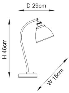 Lampă de masă FRANKLIN Endon 98752 1xE14/7W/230V crom mat/antracit