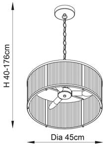 Endon 106282 - Lustră cu lanț RIDGETON 3xE14/6W/230V alamă