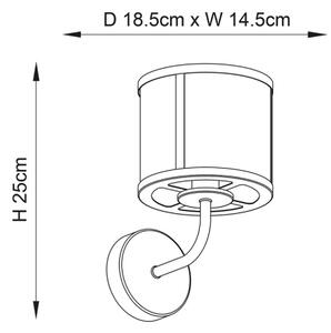 Endon 106003 - Aplică de perete HOPTON, 1xE14/7W/230V, crom lucios