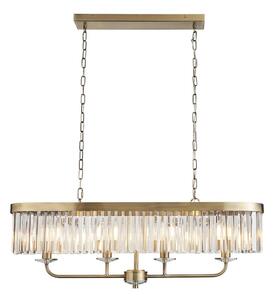 Endon 110539 - Candelabru cu lanț CHESTERFIELD, 4xE14/6W/230V, alamă