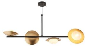 Endon 92036 - Lustră suspendată pe cablu RUFFLE 4xG9/3W/230V alamă/negru