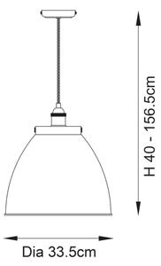 Endon 98744 - Lustră suspendată pe cablu FRANKLIN 1xE27/10W/230V, alamă