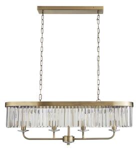 Endon 110539 - Candelabru cu lanț CHESTERFIELD, 4xE14/6W/230V, alamă