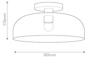 Alora Mood ALM-SYLVIA-SF-BK-CL - Plafonieră SYLVIA 1xE27/60W/230V, neagră