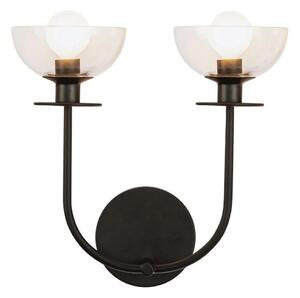 Alora Mood ALM-SYLVIA-2WB-BK-CL - Aplica de perete SYLVIA 2xE14/40W/230V, neagră