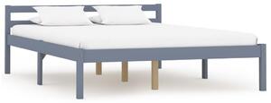 Cadru de pat, gri, 120 x 200 cm, lemn masiv de pin