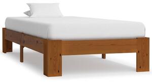 Cadru de pat, maro deschis, 100 x 200 cm, lemn masiv de pin