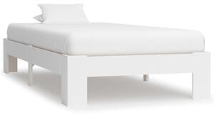 Cadru de pat alb 90 x 200 cm lemn masiv de pin