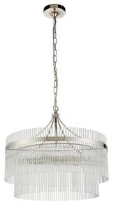 Endon 104112 - Candelabru suspendat MARIETTA 5xE14/7W/230V crom lucios/sticlă clară