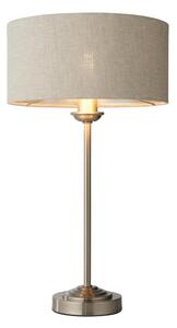 Endon 100646 - Lampă de masă HIGHCLERE, 1xE14/7W/230V, bej/crom mat