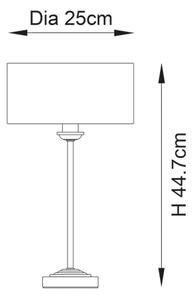 Endon 100646 - Lampă de masă HIGHCLERE, 1xE14/7W/230V, bej/crom mat