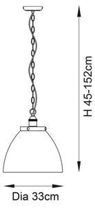 Endon 106896 - Lustră pe lanț HANSEN 1xE27/10W/230V crom mat