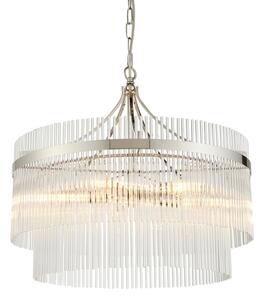 Endon 104112 - Candelabru suspendat MARIETTA 5xE14/7W/230V crom lucios/sticlă clară