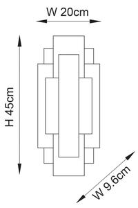 Endon 90451 - Aplica de perete ALZARE, 2 x G9, 3 W, 230 V, patină albă