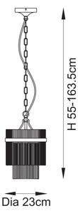 Endon 112572 - Candelabru suspendat pe lanț MARIETTA 1xE27/10W/230V, alamă/sticlă clară