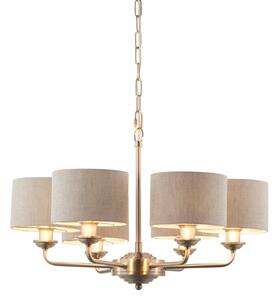 Endon 99151 - Lustru HIGHCLERE pe lanț, 6xE14/28W/230V, gri/crom mat