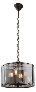 Endon 61281 - Candelabru suspendat pe lanț CLOONEY 4xE14/40W/230V negru/fumuriu