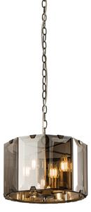 Endon 61281 - Candelabru suspendat pe lanț CLOONEY 4xE14/40W/230V negru/fumuriu