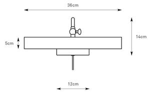 Markslöjd 108982 - Aplică pentru tablouri CIGLIA, 2 x E14, 40 W, 230 V, alamă