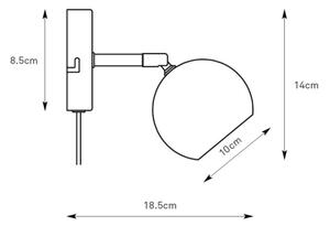 Markslöjd 108984 - Spot de perete POP 1xGU10/7W/230V, maro