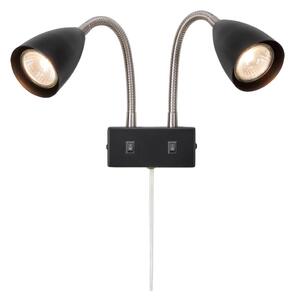 Markslöjd 108901 - Aplică spot de perete CIRO, 2xGU10/7W/230V, negru