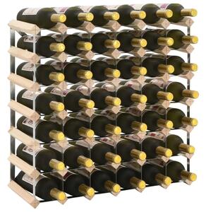 Suport sticle de vin pentru 42 sticle, lemn masiv de pin