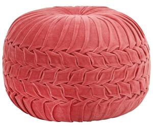 Fotoliu puf, design romburi, roz, 40 x 30 cm, catifea de bumbac