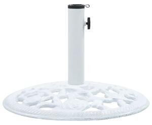 Suport de umbrelă, alb, 12 kg, fontă, 48 cm