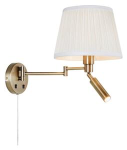 Markslöjd 109017 - Lampă de perete LED PIVOT, soclu E27 1x40W/230V + LED 4W inclus, crem/alamă