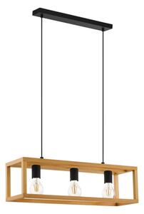 Eglo 32144 - Candelabru suspendat pe cablu BLACKCROWN 3xE27/40W/230V, maro