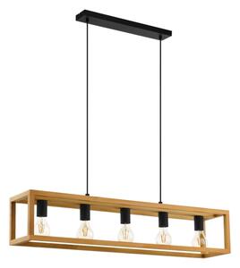 Eglo 32143 - Lustră suspendată pe cablu BLACKCROWN 5xE27/40W/230V maro