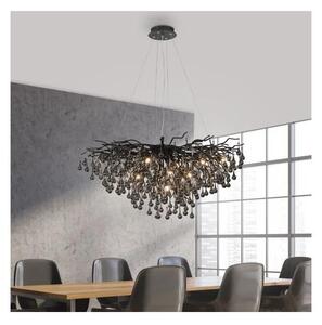 Paul Neuhaus 2192-18 - Lustră suspendată pe cablu ICICLE 10xG9/40W/230V 50x100 cm negru