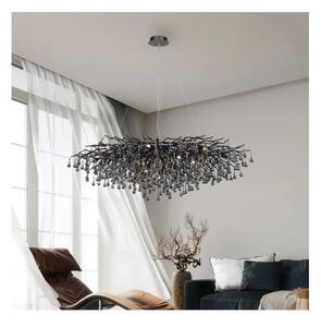 Paul Neuhaus 2031-18 - Lustră pe cablu ICICLE 15xG9/40W/230V 75x150 cm negru