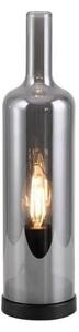 JUST LIGHT. 14006-25 - Lampă de masă BOTTLE 1xE14/25W/230V negru/fumuriu