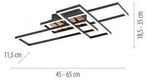 JUST LIGHT. 14051-79 - Plafonieră LED AKUSTIKA LED/20,5W/230V stejar/negru